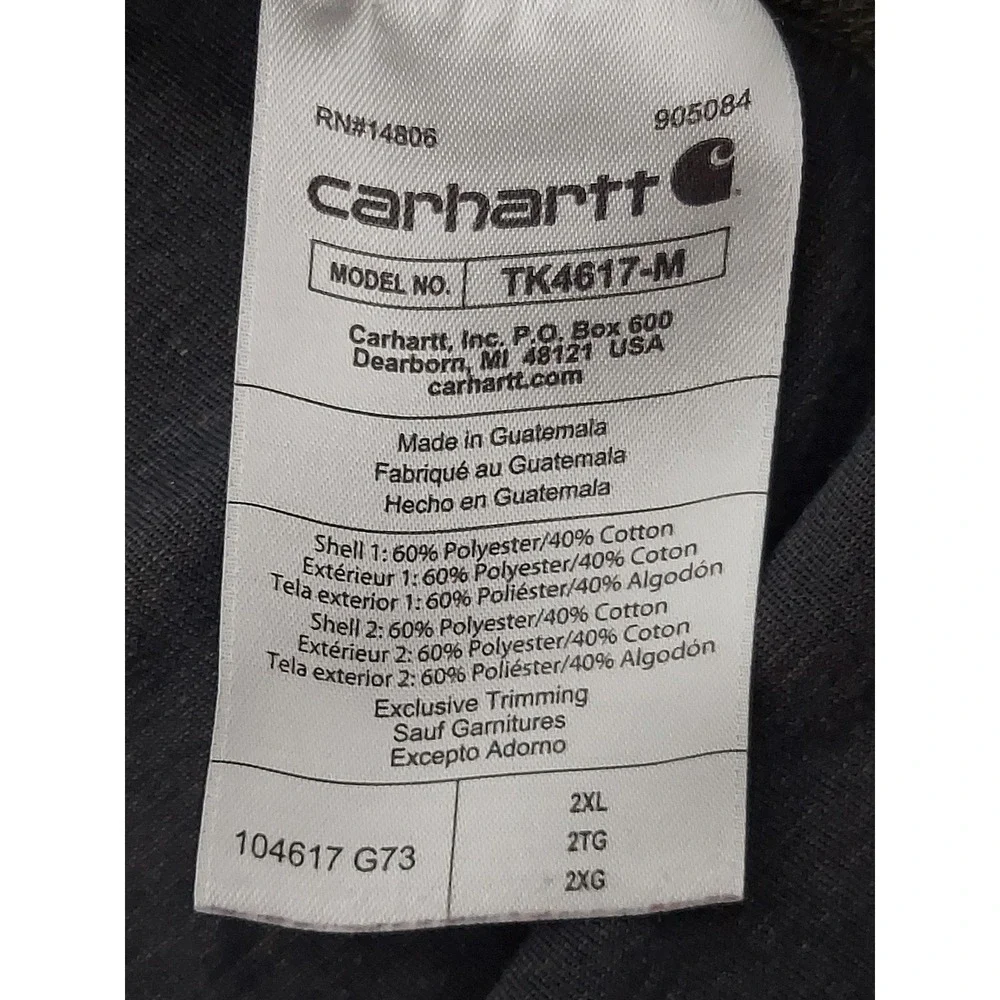 Lot of 2 Carhartt Shirt Mens 2XL Red Brown Long Sleeve Force Loose Relaxed READ